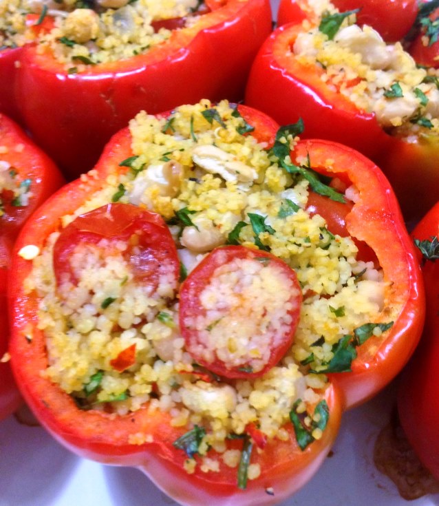 Capsicum Stuffed With Cous Cous