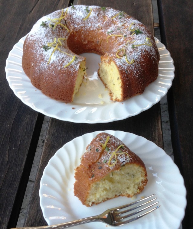 Cream Cheese Pound Cake With Lemon Thyme and Gin