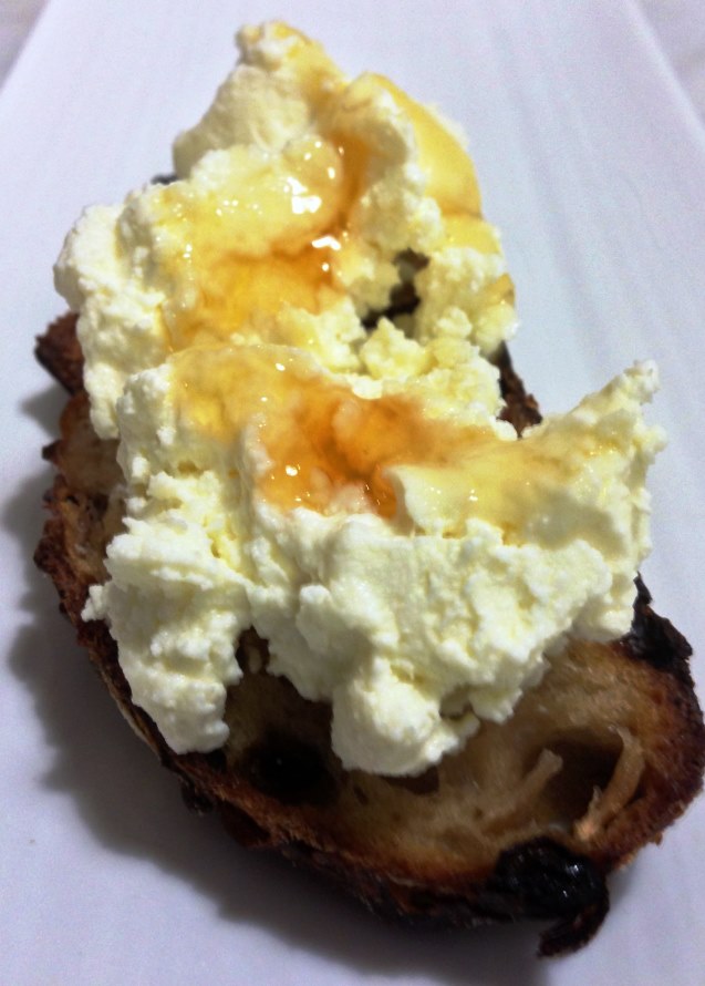 Breakfast Bruschetta With Ricotta and Honey