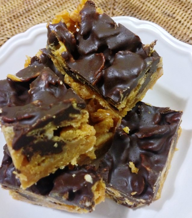 Chocolate  Peanut Butter Cornflake Slice
