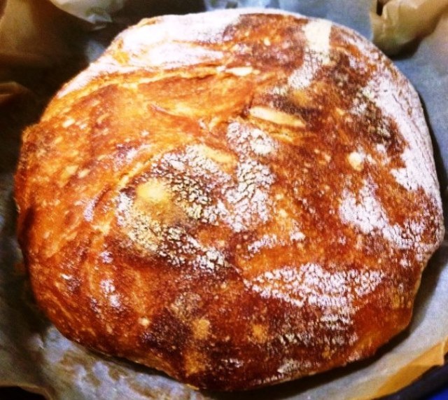 Artisan No Knead Bread Baked