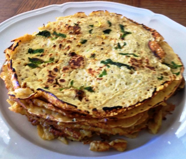Chickpea Crepes With Chilli, Mint and Lemon