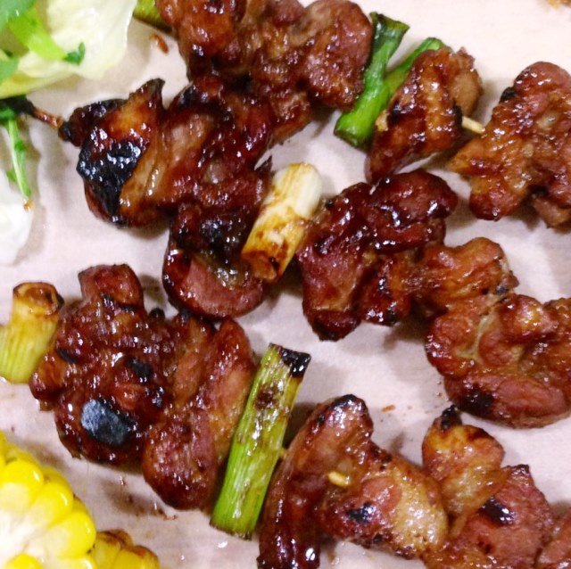 Grilled Pork Belly Skewers Japanese Style