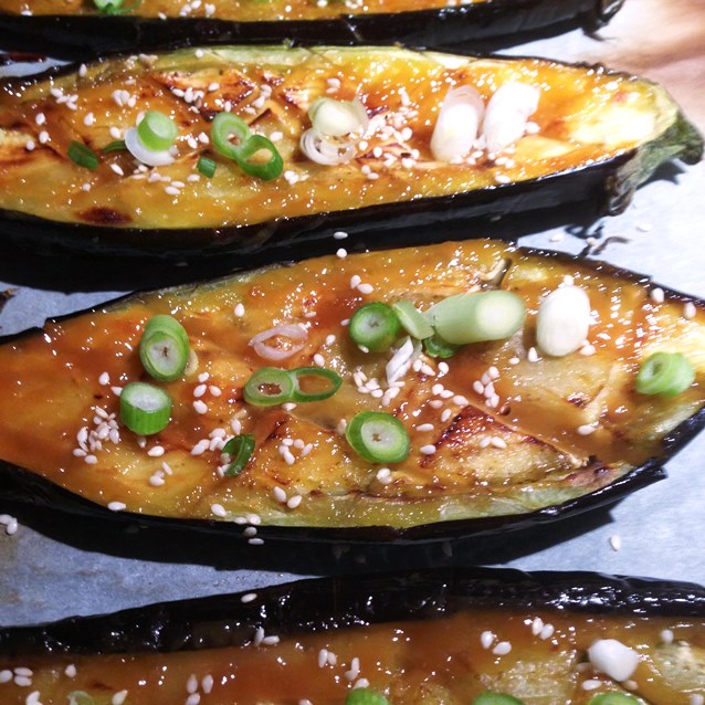 Roasted Eggplant With A Sweet Miso