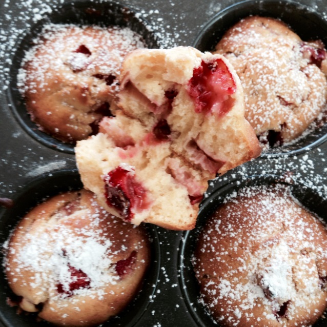 Strawberry and Rhubarb Brunch Muffin