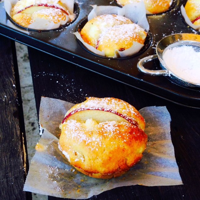 Peach and Ricotta Muffin Tray