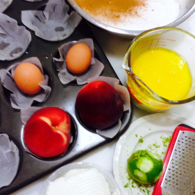 Peach and Ricotta Muffins