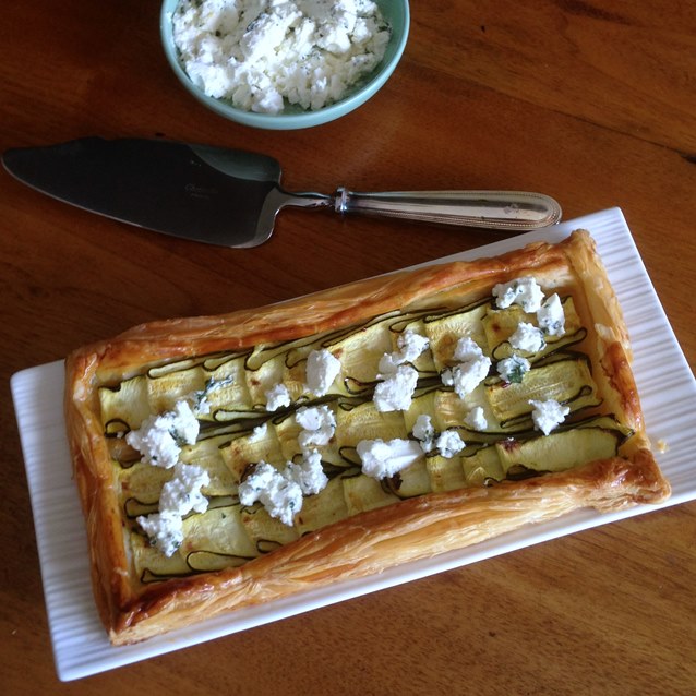 Zucchini Tart With Lemon, Feta and Mint