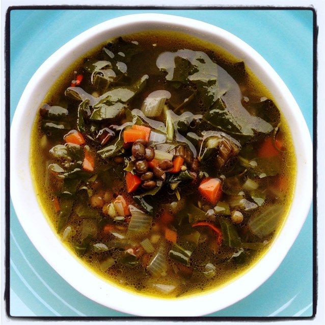 Lemon, Silverbeet and Lentil Soup