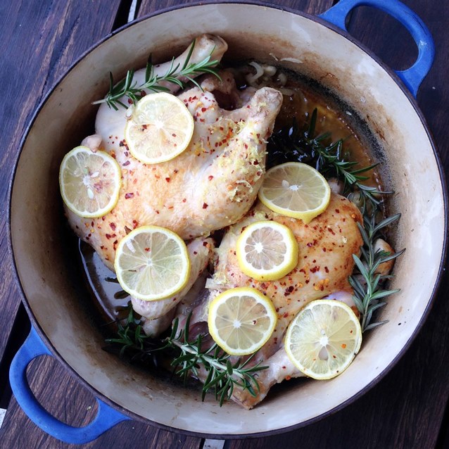 Pot Roasted Lemon Chicken