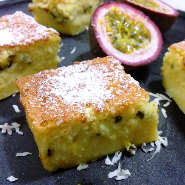 Passionfruit And Coconut Impossible Pie