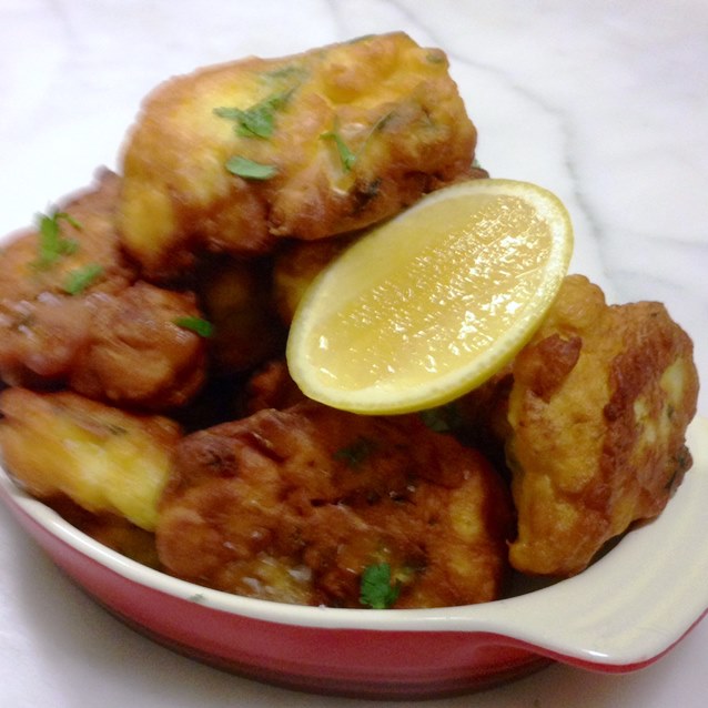 Indian Spiced Cauliflower Fritters