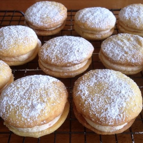 Melting Moments With Blood Orange And Cointreau Buttercream Dusted