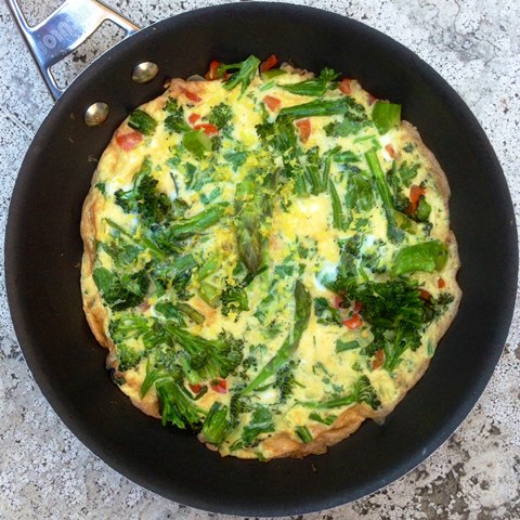 Spring Vegetable Frittata With Asparagus And Broccolini