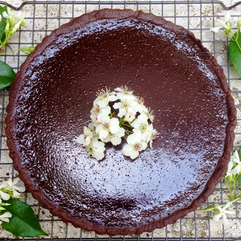 Bittersweet Chocolate Cointreau Ganache Tart