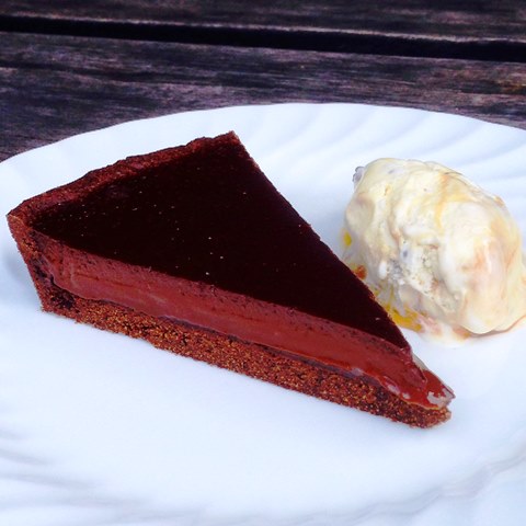 Bittersweet Chocolate Ganache Tart Scented With Cointreau