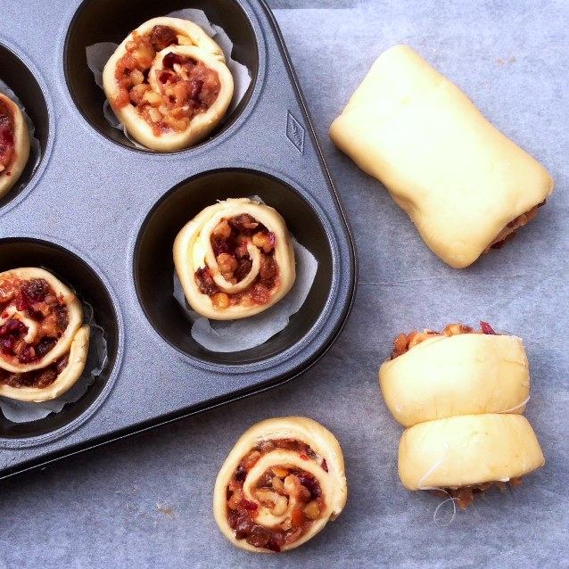 Sweet Fruit Mince Scrolls