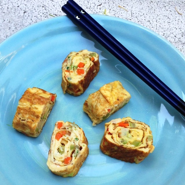 Tamagoyaki. Japanese Omelette Rolls