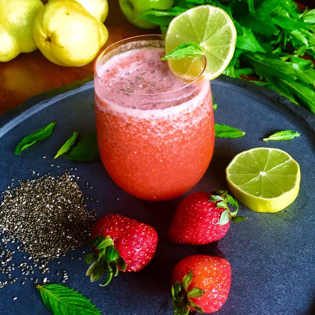 Strawberry Chia Agua Fresca