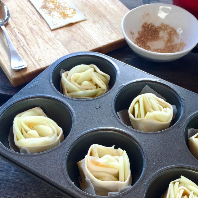 Apple Rose Tartlets - Rolled