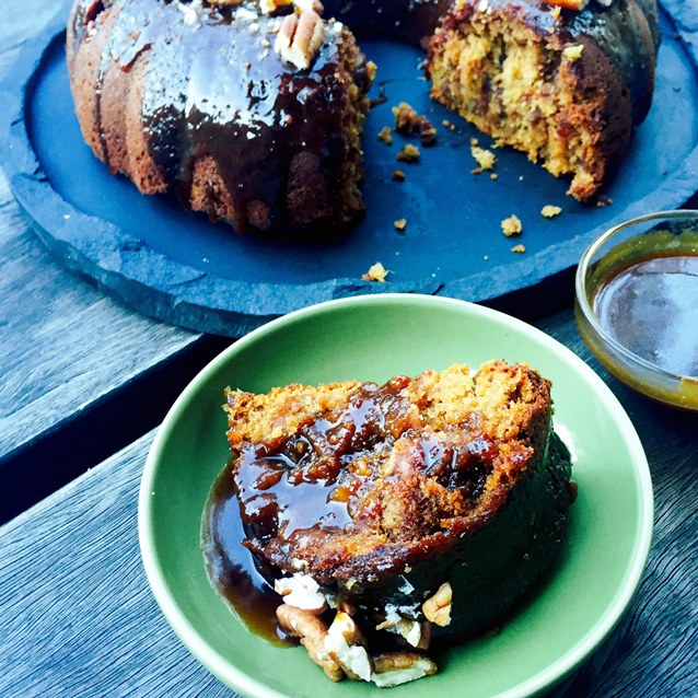 Sticky Date Bundt Cake With Salted Burnt Butter Caramel Glaze