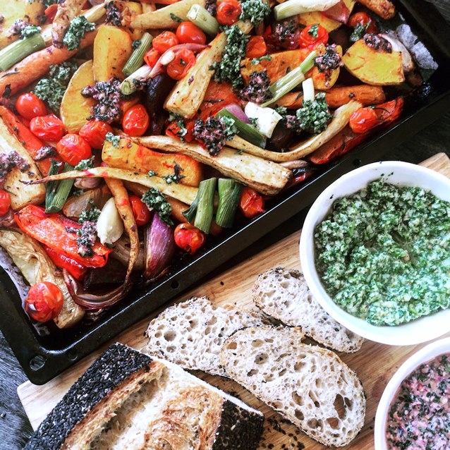 Warm Winter Roast Root Vegetable Salad