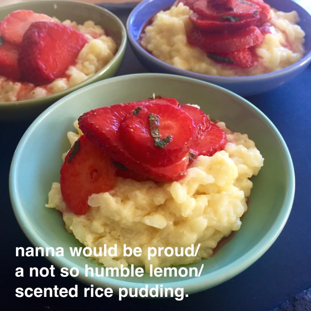 Nana's Lemon Scented Rice Pudding